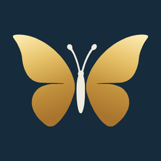 Wings golden butterfly